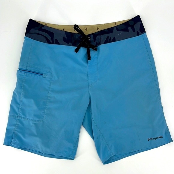Patagonia board/Swim Shorts blue/camouflage size 34 - Picture 1 of 9